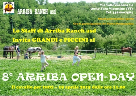 19 aprile 2015 Open-day : il cavallo per tutti - Arriba Ranch asd