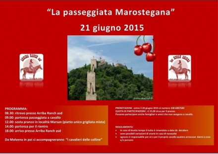 21 giugno 2015: passeggiata "Marostegana" - Arriba Ranch asd